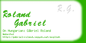 roland gabriel business card